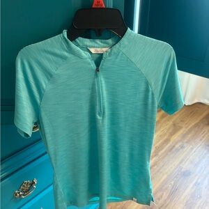 Lady Hagen Turquoise Short Sleeve Top
